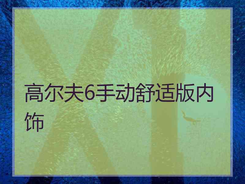 高尔夫6手动舒适版内饰