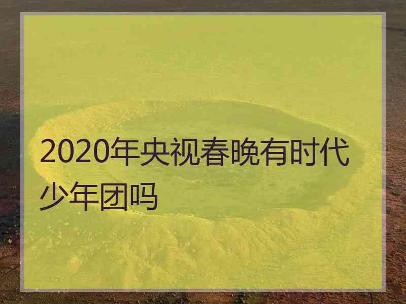 2020年央视春晚有时代少年团吗