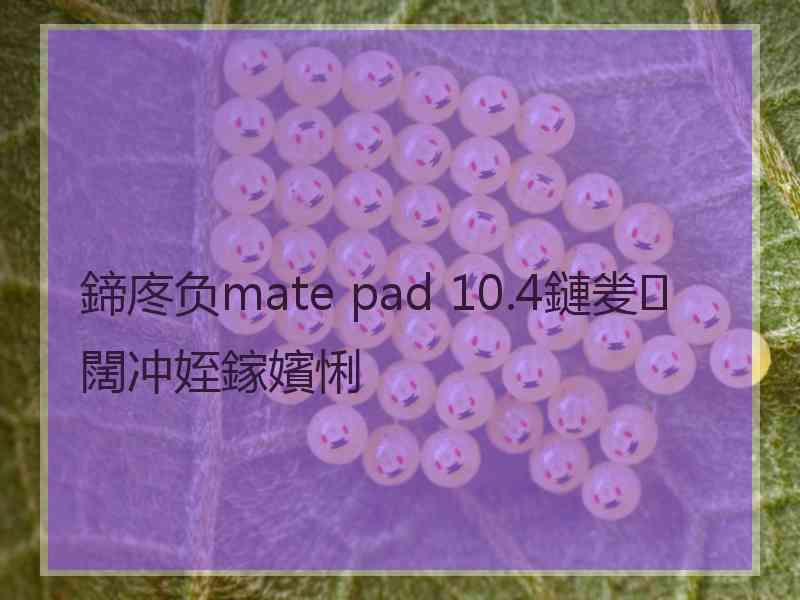 鍗庝负mate pad 10.4鏈夎闊冲姪鎵嬪悧