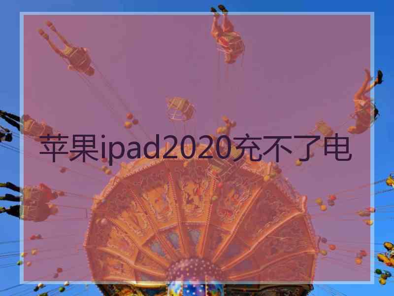 苹果ipad2020充不了电