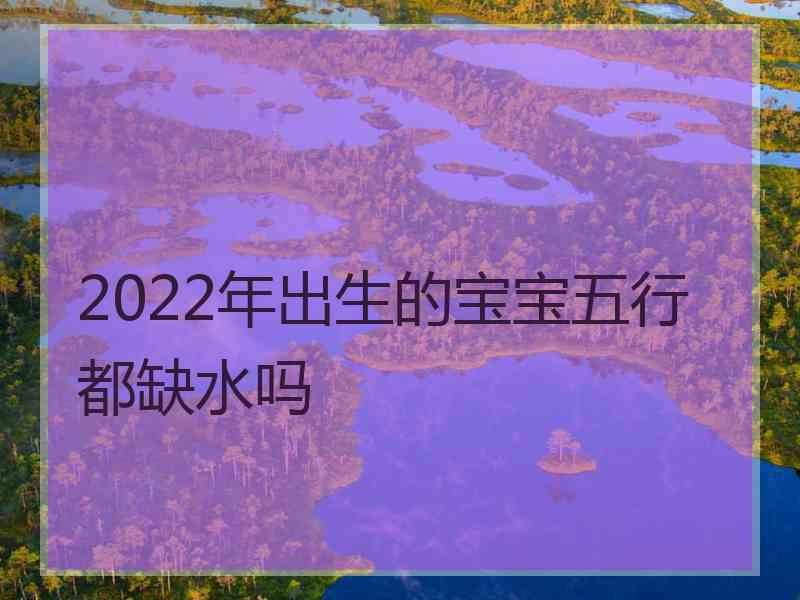 2022年出生的宝宝五行都缺水吗