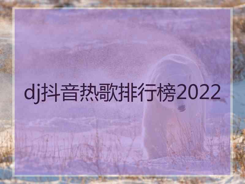 dj抖音热歌排行榜2022