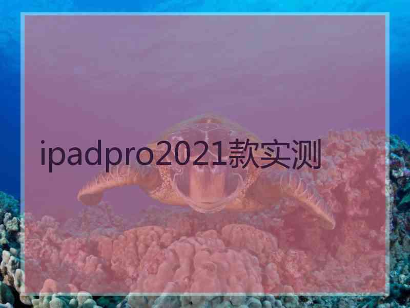 ipadpro2021款实测