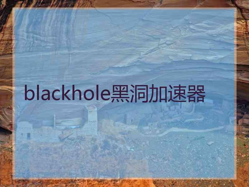 blackhole黑洞加速器