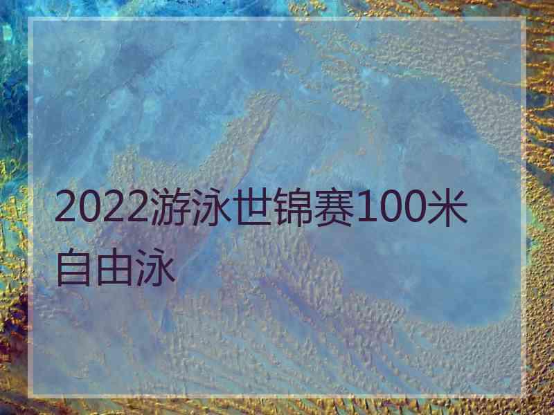 2022游泳世锦赛100米自由泳