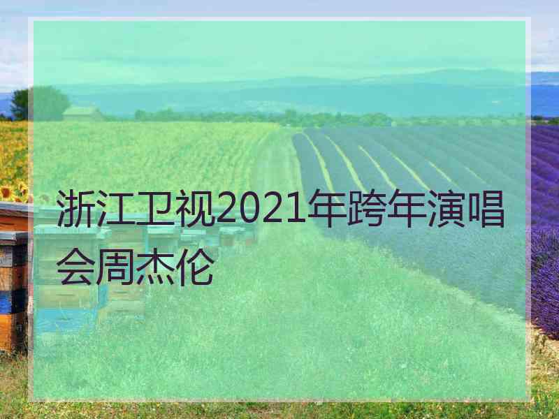 浙江卫视2021年跨年演唱会周杰伦