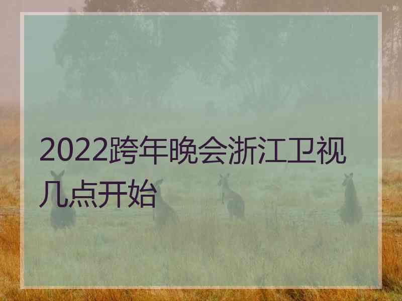 2022跨年晚会浙江卫视几点开始