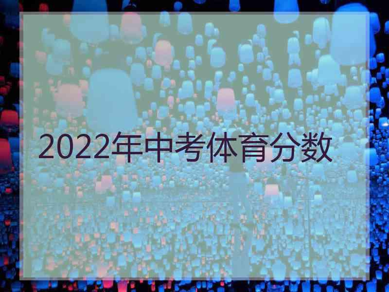 2022年中考体育分数