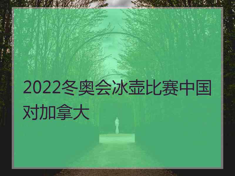 2022冬奥会冰壶比赛中国对加拿大