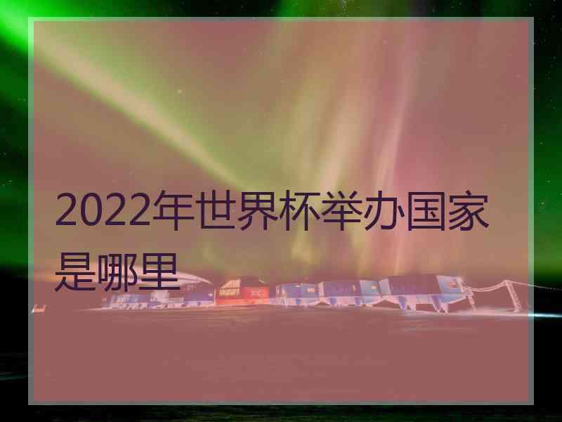 2022年世界杯举办国家是哪里