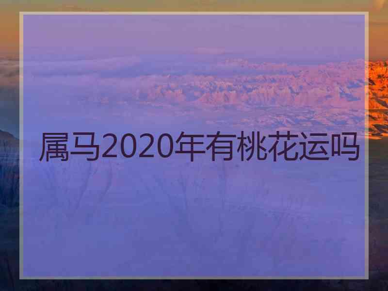 属马2020年有桃花运吗