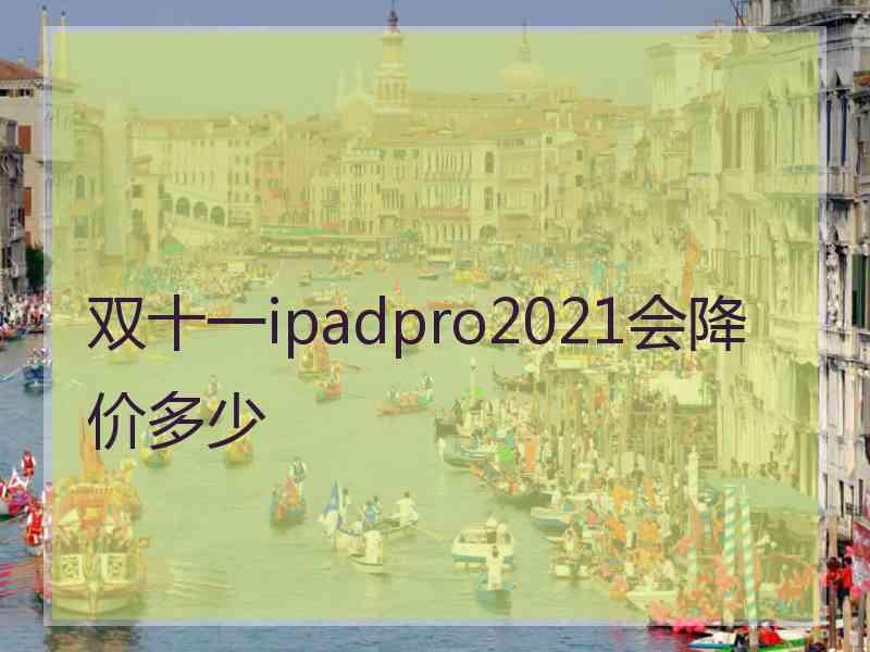 双十一ipadpro2021会降价多少