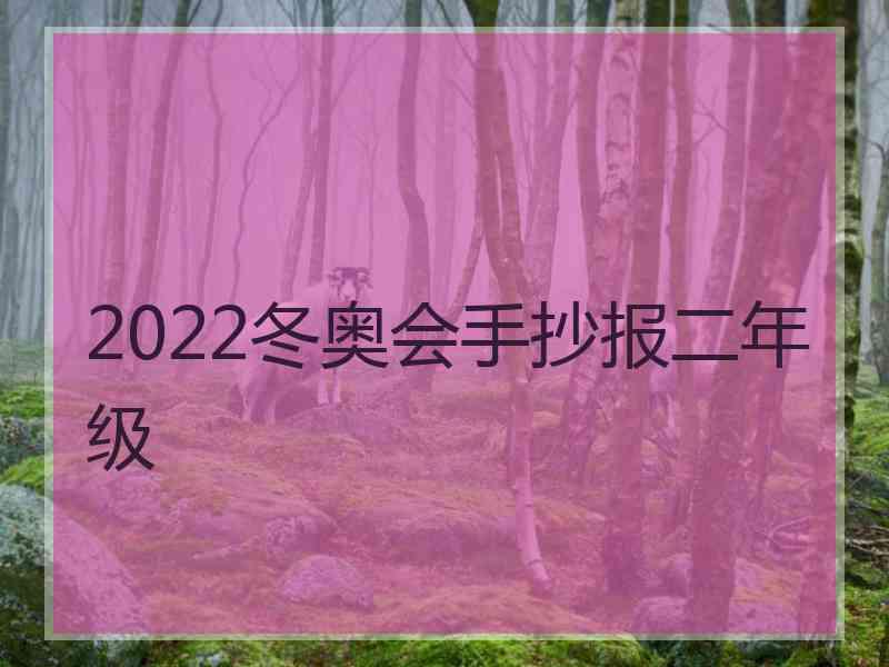 2022冬奥会手抄报二年级