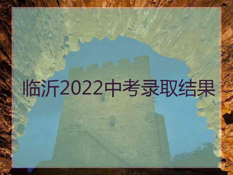 临沂2022中考录取结果