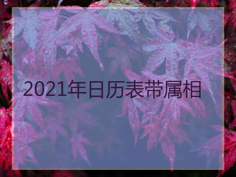 2021年日历表带属相