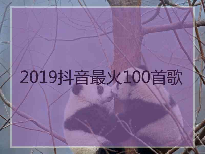 2019抖音最火100首歌