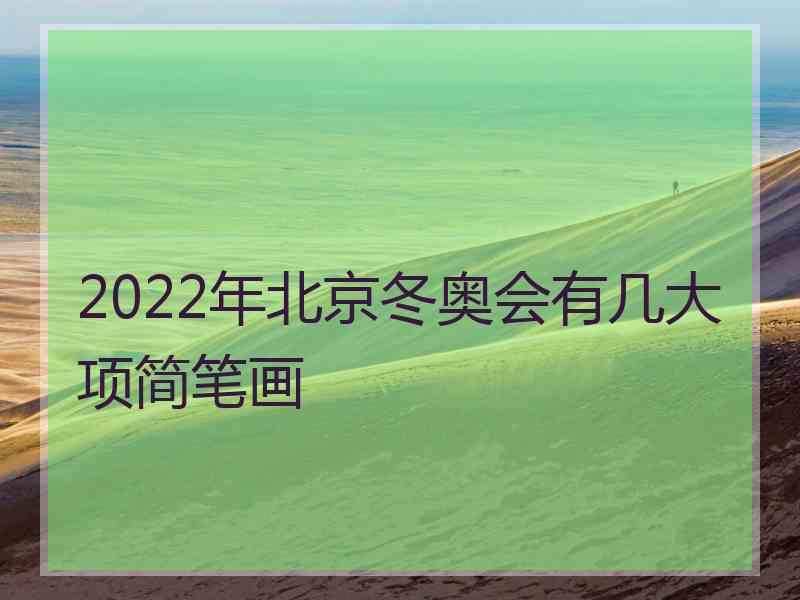 2022年北京冬奥会有几大项简笔画