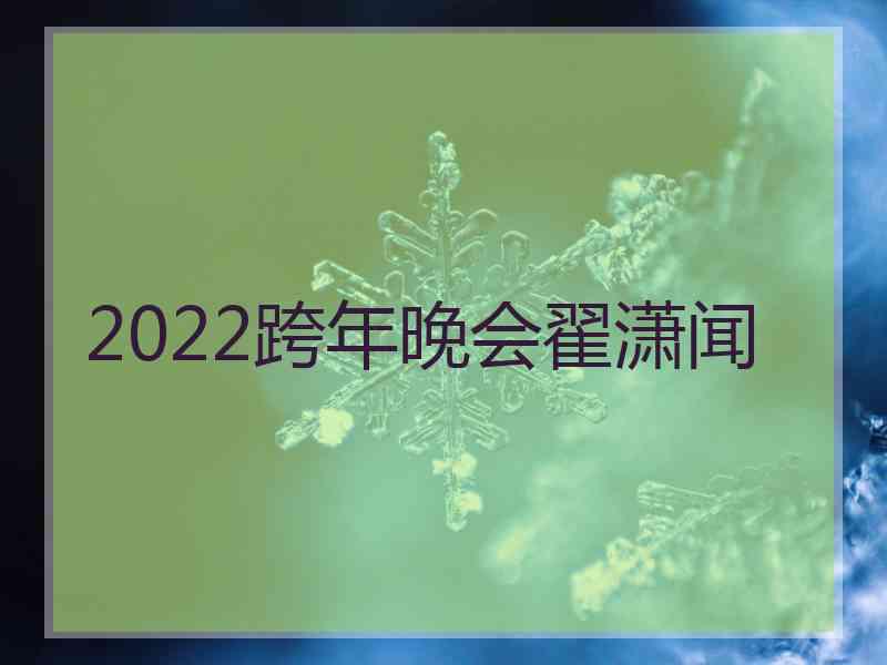 2022跨年晚会翟潇闻