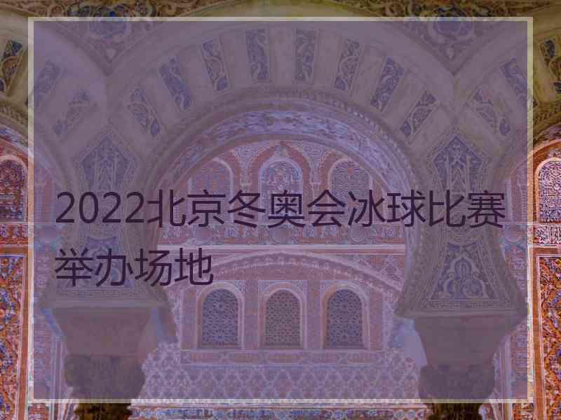 2022北京冬奥会冰球比赛举办场地