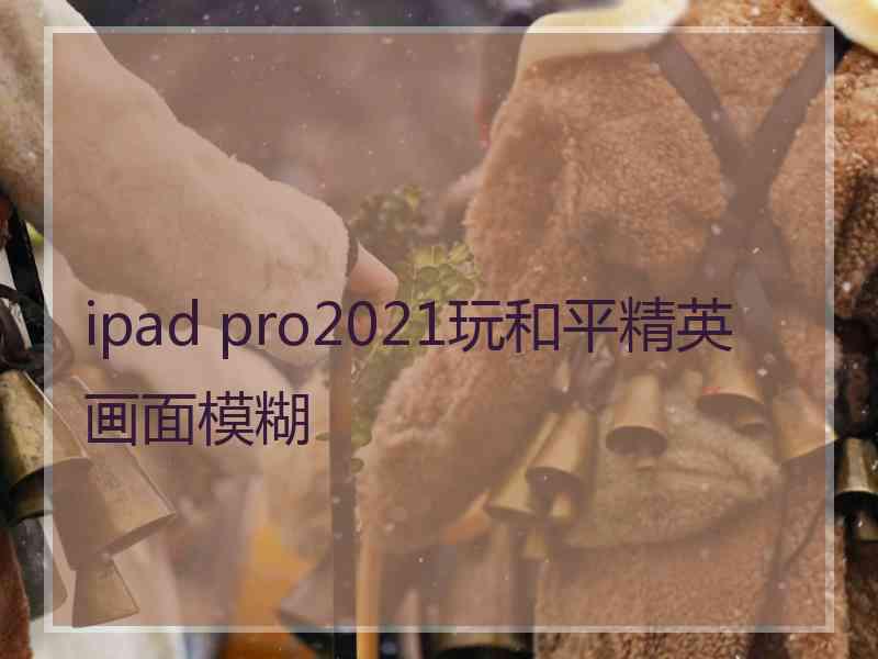 ipad pro2021玩和平精英画面模糊