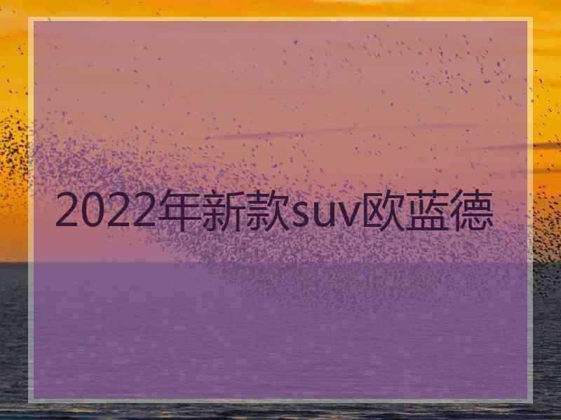 2022年新款suv欧蓝德