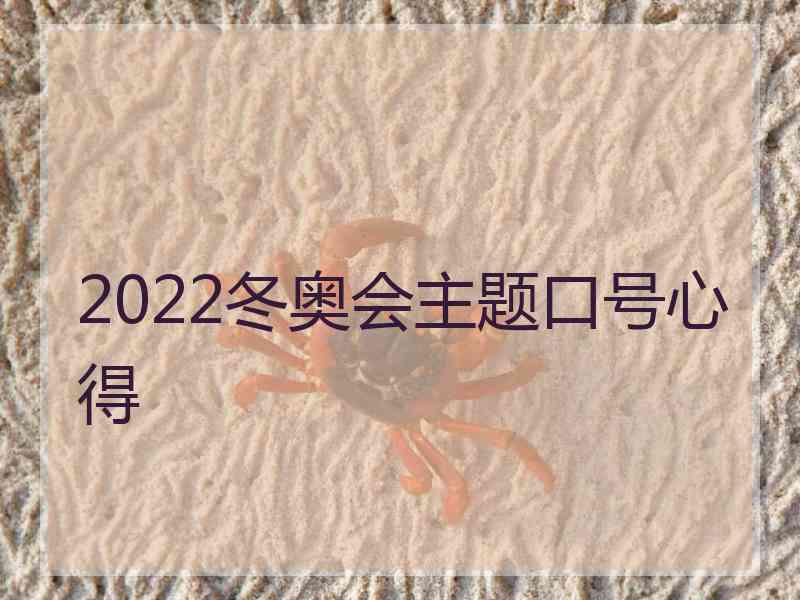 2022冬奥会主题口号心得