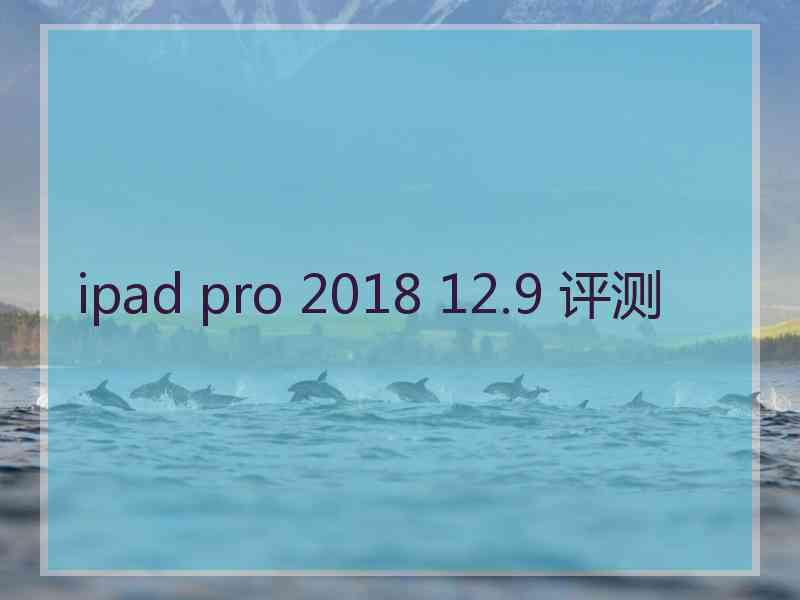 ipad pro 2018 12.9 评测