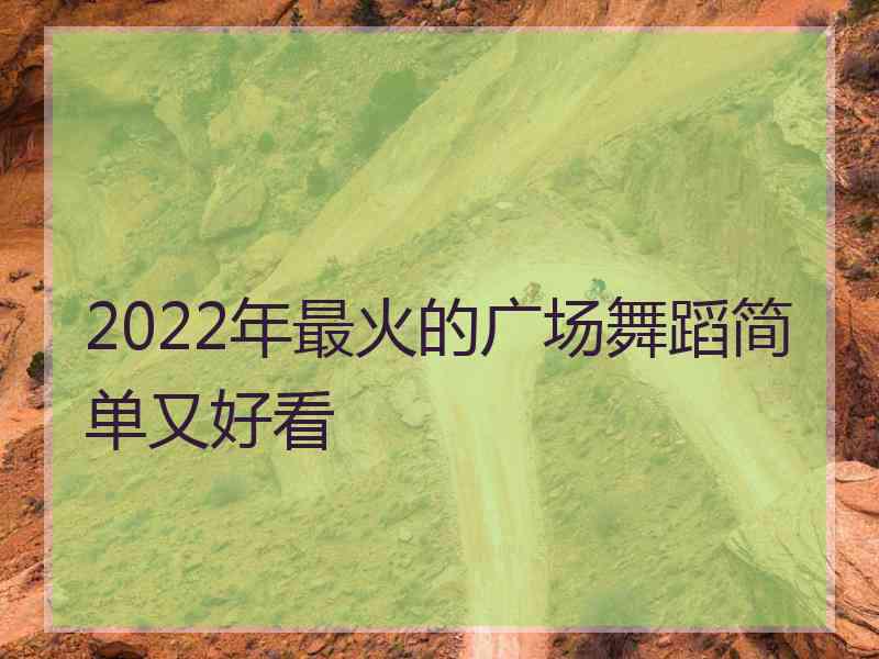 2022年最火的广场舞蹈简单又好看