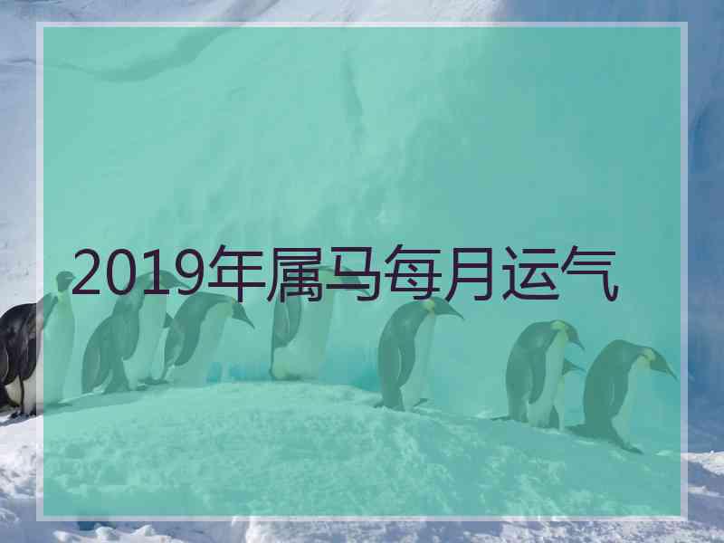 2019年属马每月运气