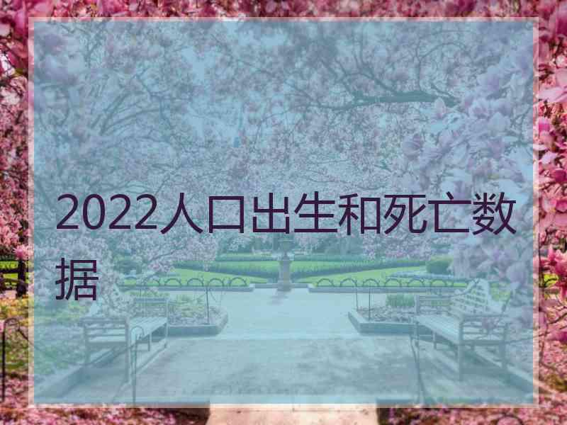 2022人口出生和死亡数据