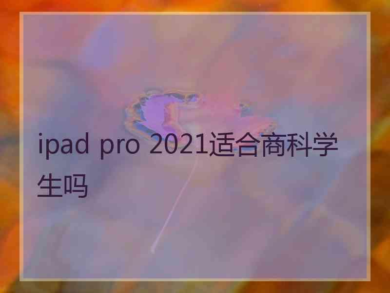 ipad pro 2021适合商科学生吗