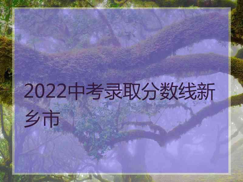 2022中考录取分数线新乡市