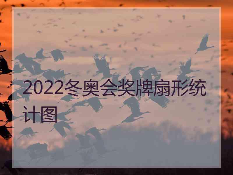 2022冬奥会奖牌扇形统计图