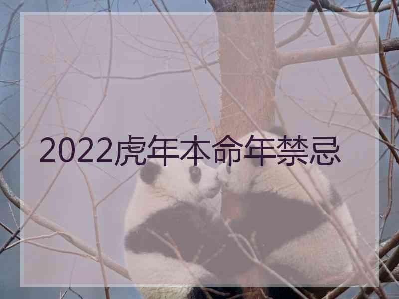 2022虎年本命年禁忌