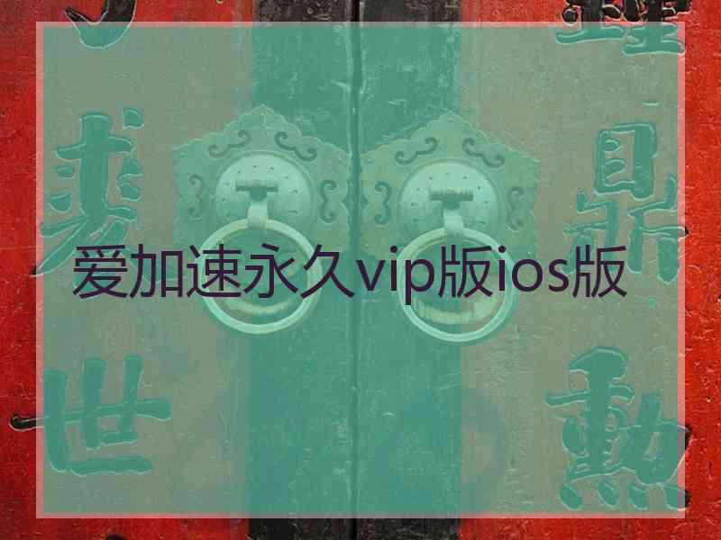 爱加速永久vip版ios版