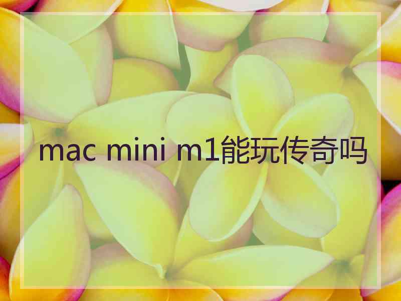 mac mini m1能玩传奇吗