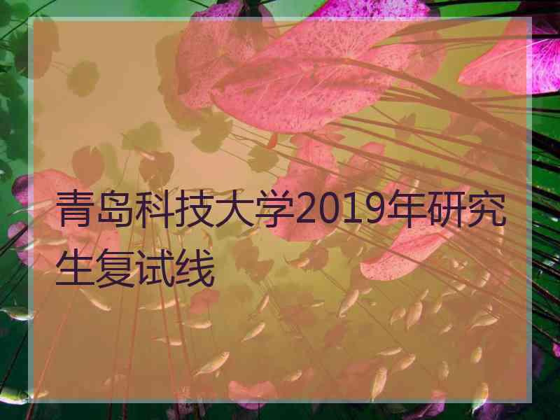 青岛科技大学2019年研究生复试线