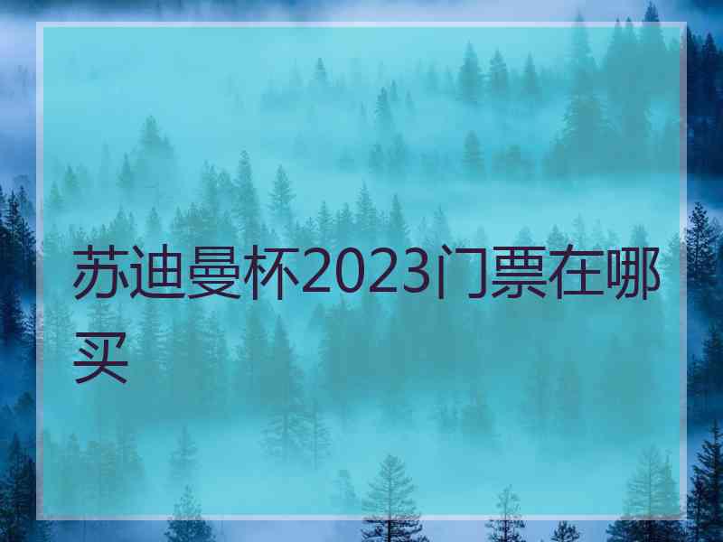 苏迪曼杯2023门票在哪买