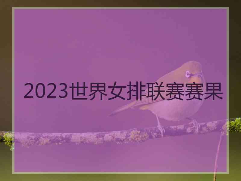 2023世界女排联赛赛果