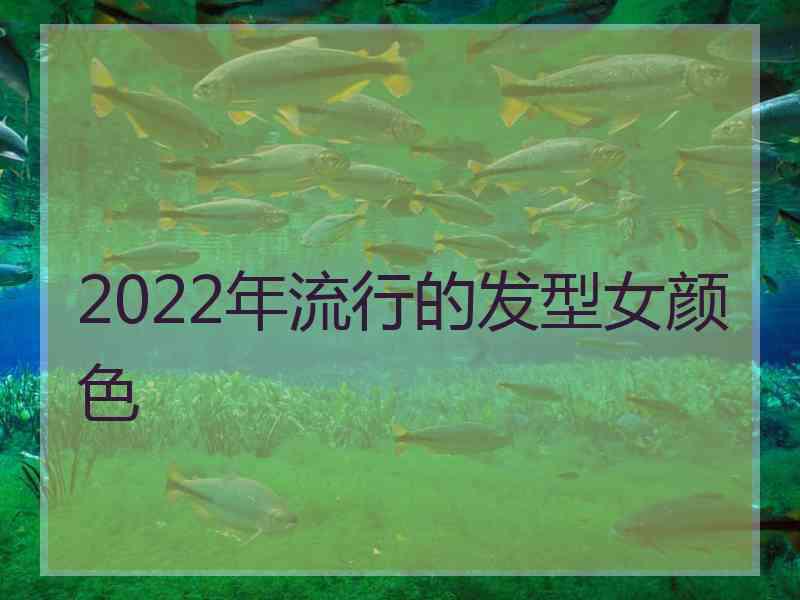 2022年流行的发型女颜色