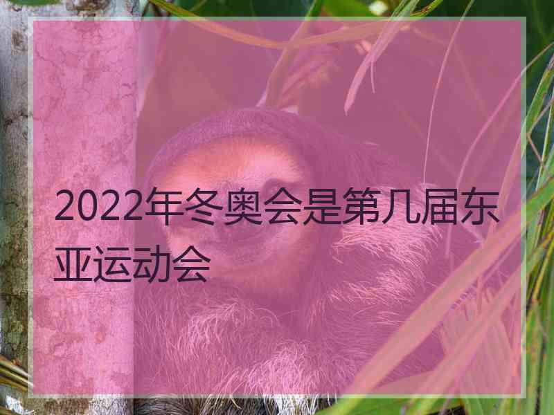 2022年冬奥会是第几届东亚运动会