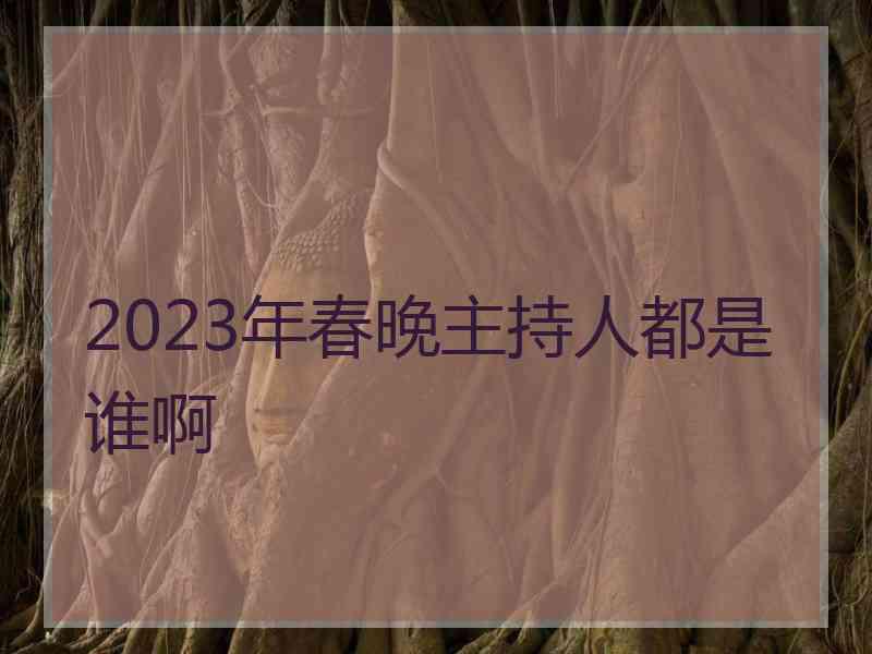 2023年春晚主持人都是谁啊