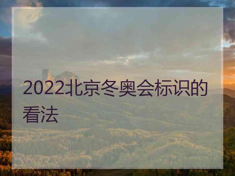 2022北京冬奥会标识的看法