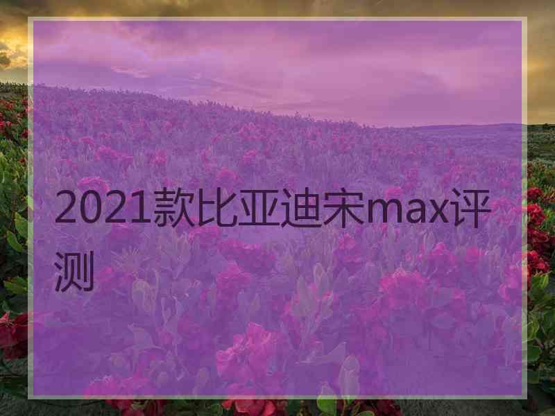 2021款比亚迪宋max评测