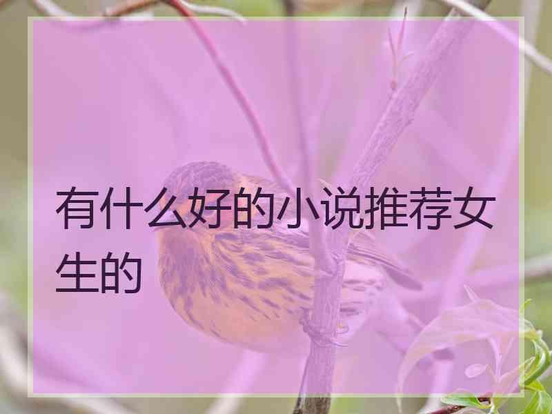 有什么好的小说推荐女生的