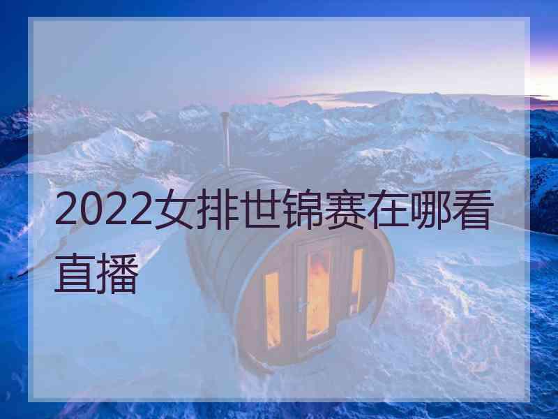 2022女排世锦赛在哪看直播