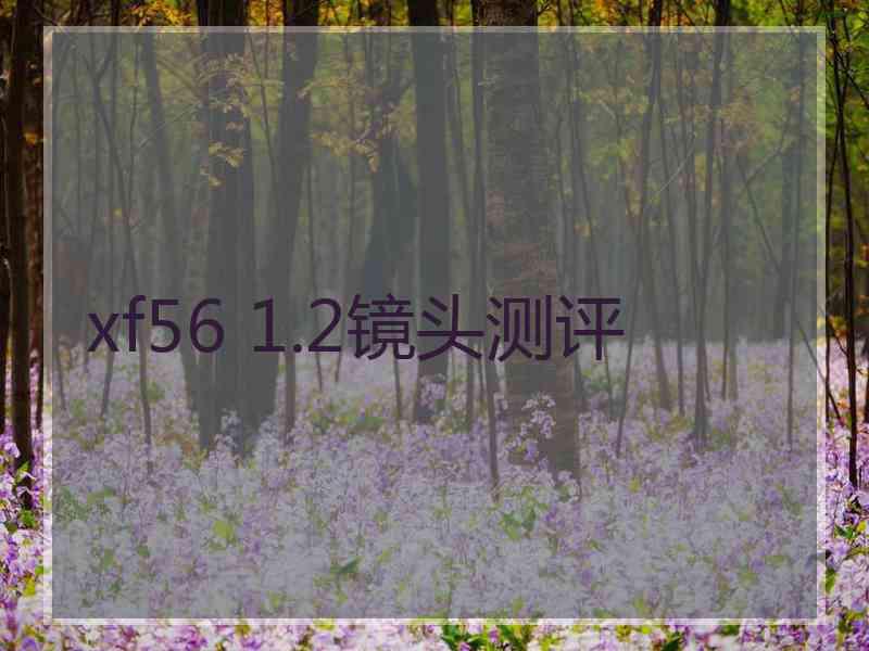 xf56 1.2镜头测评