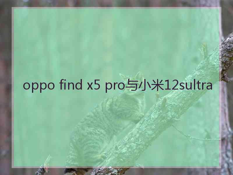 oppo find x5 pro与小米12sultra