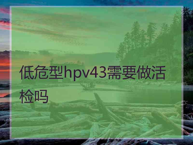 低危型hpv43需要做活检吗