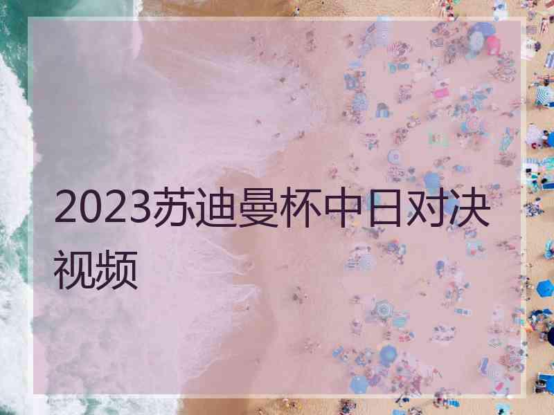 2023苏迪曼杯中日对决视频